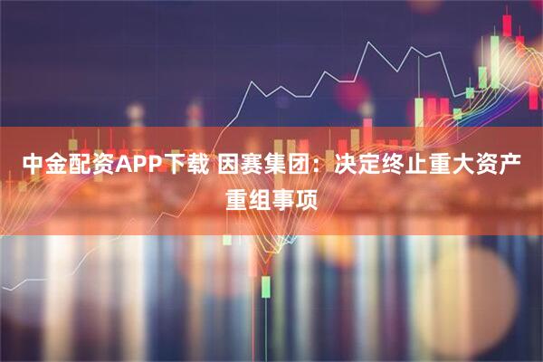 中金配资APP下载 因赛集团：决定终止重大资产重组事项